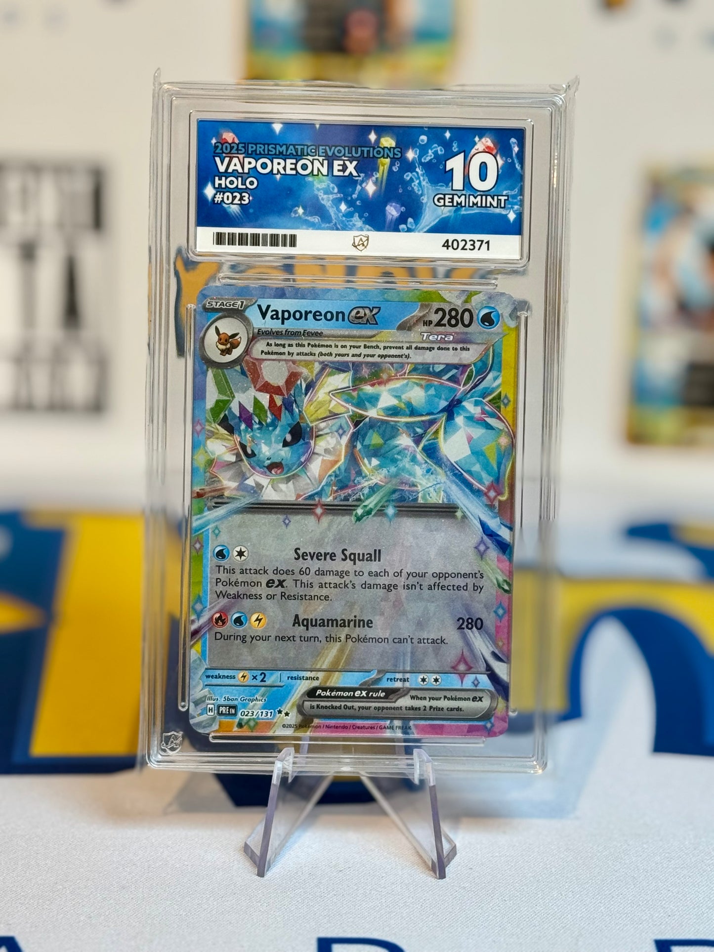 2025 Prismatic Evolutions - Vaporeon - Gem Mint 10