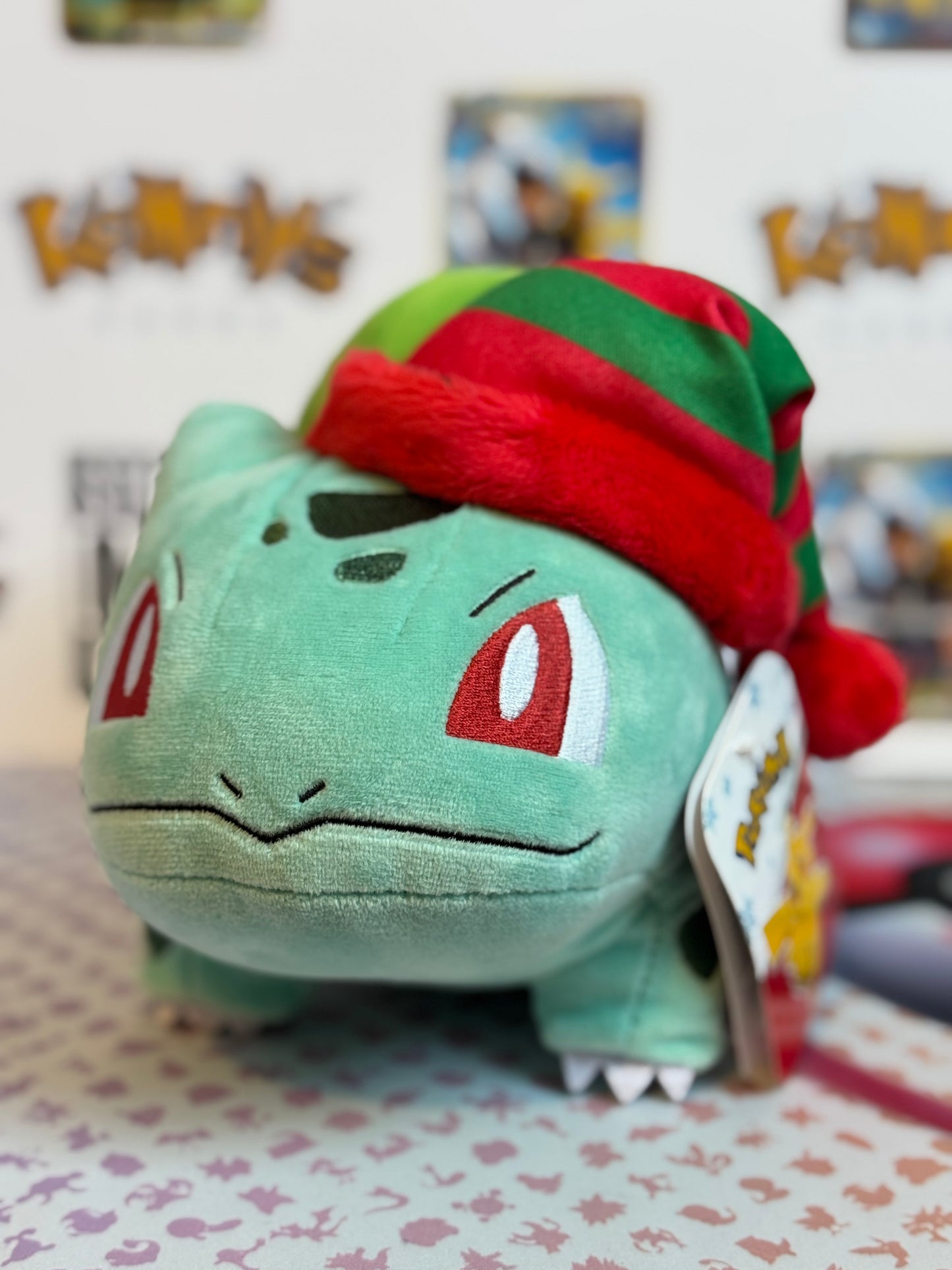 Pokémon 8” Plush toy - Bulbasaur festive hat