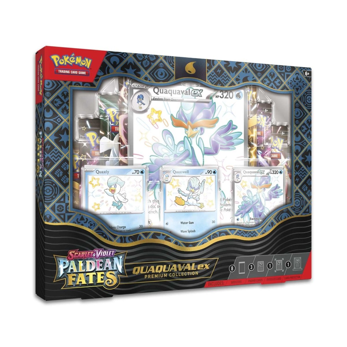 Pokemon TCG: Scarlet & Violet 3.5 Paldean Fates Quaquaval ex Premium Collection Box
