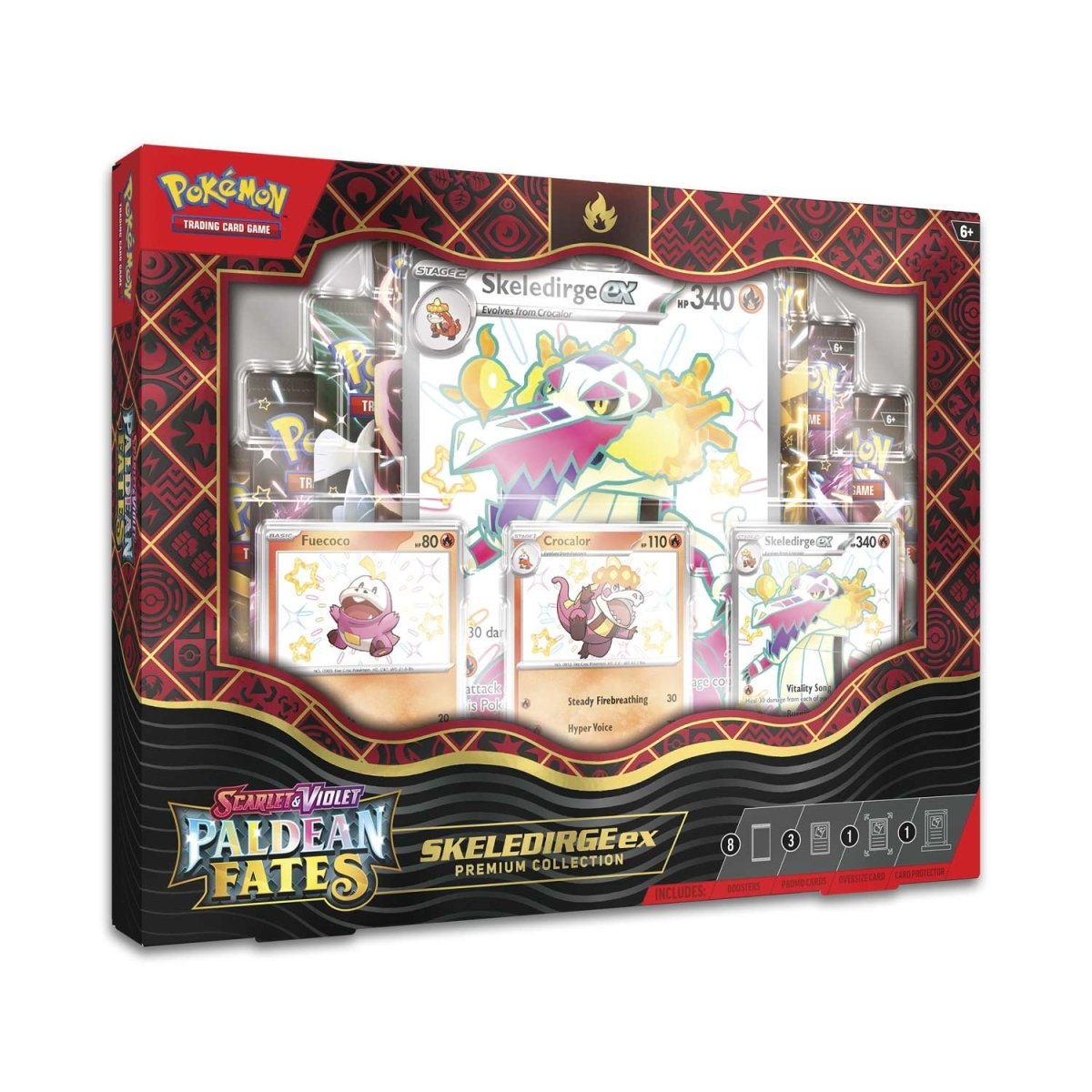 Pokemon TCG: Scarlet & Violet 3.5 Paldean Fates Skeledirge ex Premium Collection Box