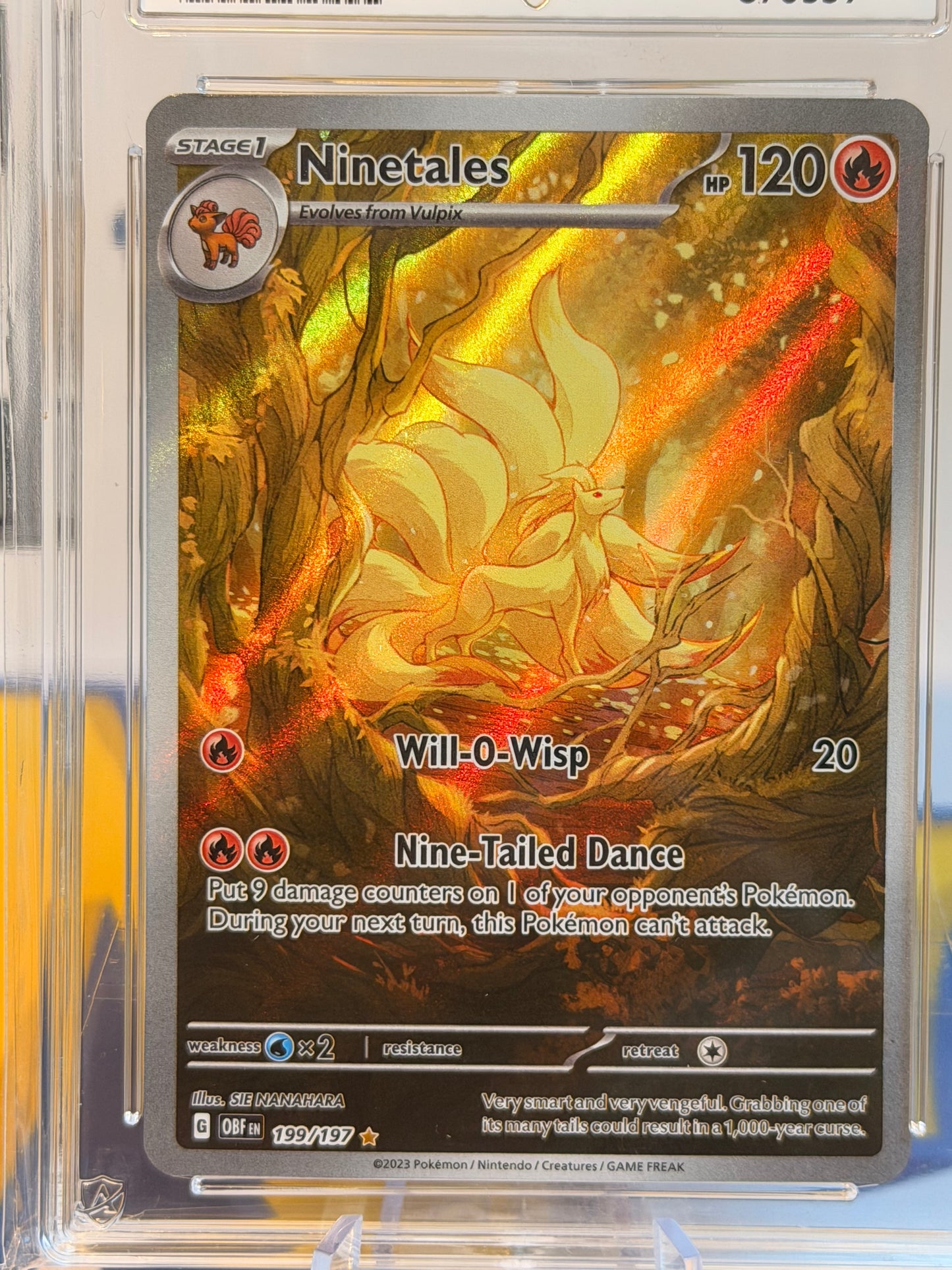 2023 Obsidian Flames  - Ninetales - Mint 9