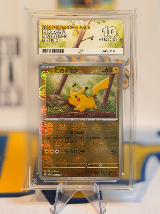 2023 Pokémon Card 151  - Pikachu - Gem Mint 10