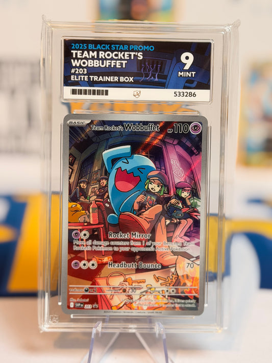 2025 Black Star Promo - Team Rocket's Wobbuffet - Mint 9