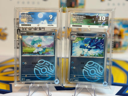 2025 Gem Pack  - Quaxly & Quaxwell (Evo Line) - Mint 9 + Gem Mint 10