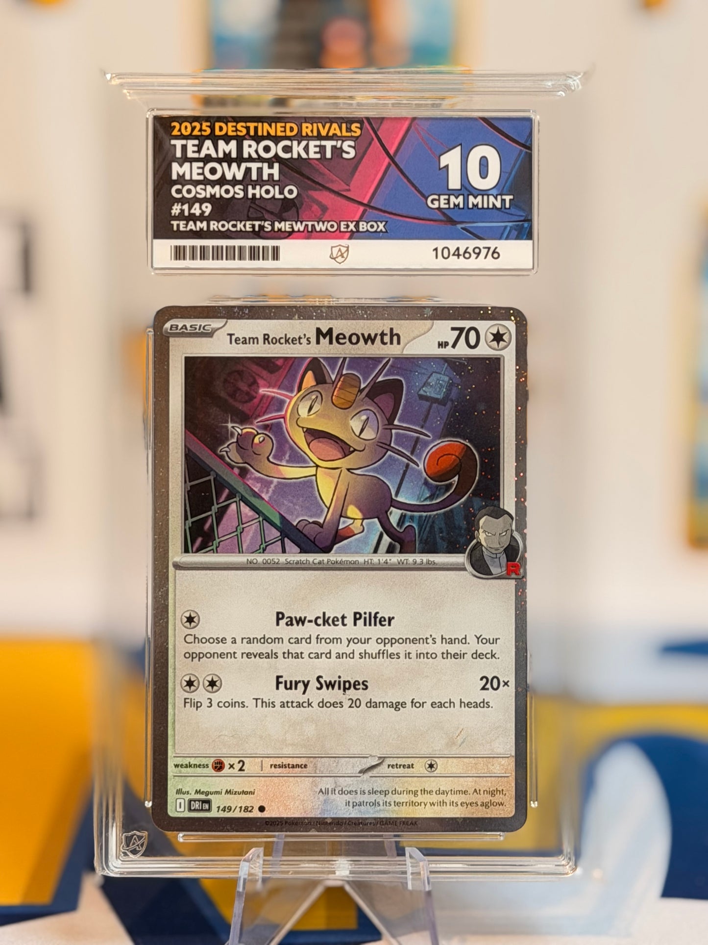 2025 Destined Rivals - Team Rockets Meowth - Gem Mint 10