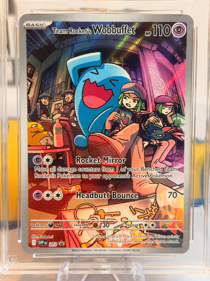 2025 Black Star Promo - Team Rocket's Wobbuffet - Mint 9