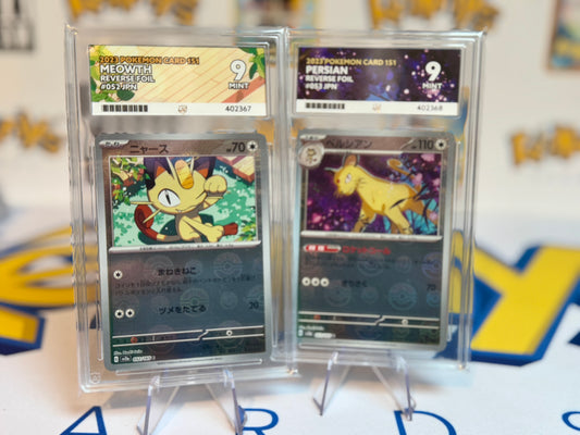 2023 Pokémon Card 151 - Meowth & Persian - Mint 9