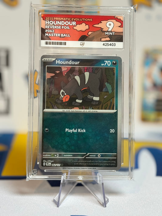 2025 Prismatic Evolutions - Houndour Master ball - Mint 9