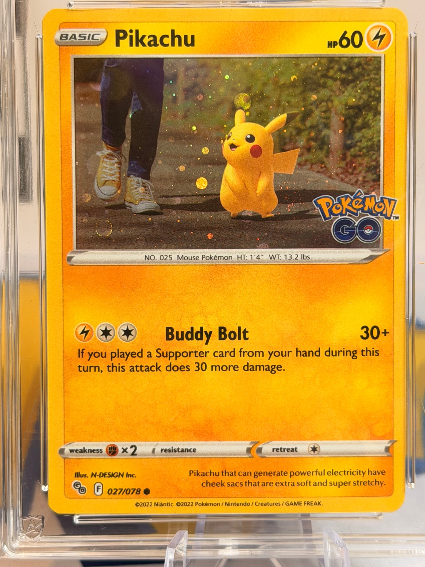 2022 Pokémon Go - Pikachu - Mint 9