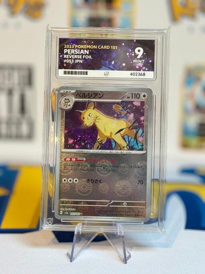 2023 Pokémon Card 151 - Meowth & Persian - Mint 9