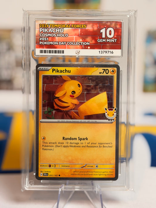 2026 Temporal Forces - Pikachu - Gem Mint 10