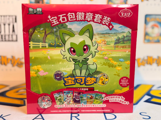 Pokémon TCG: Simplified Chinese Gem Pack Badge Set (sealed box x12)