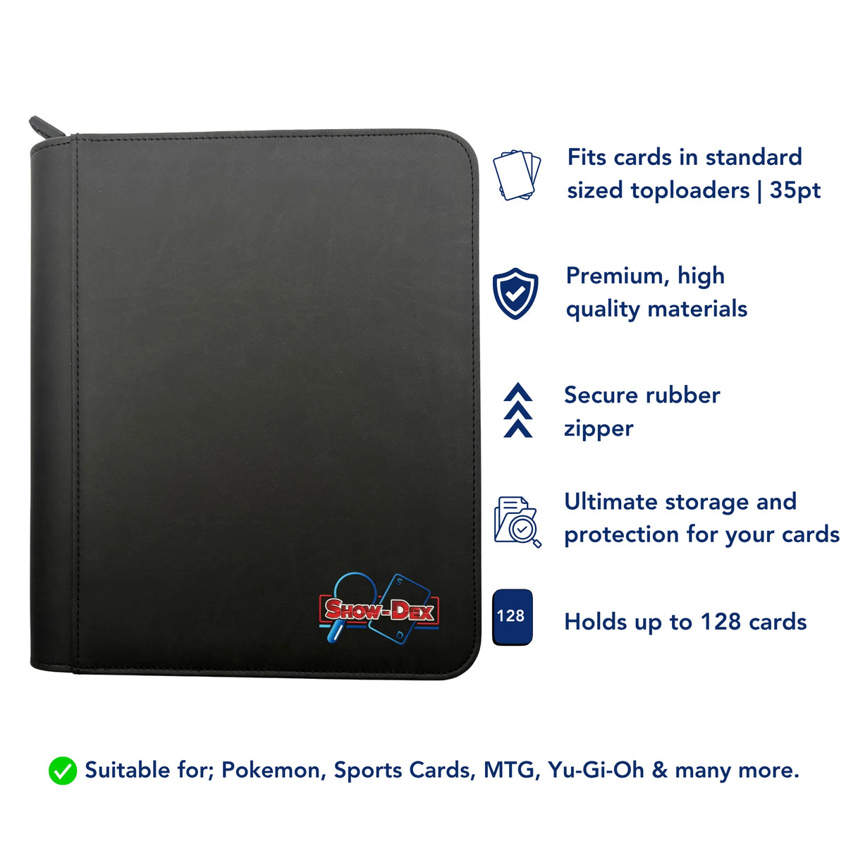 Show-Dex Pro Premium Toploader Binder 4-Pocket