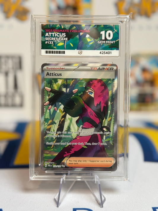 2025 Prismatic Evolutions - Atticus - Gem Mint 10
