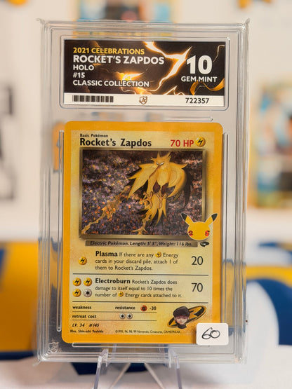 2021 Celebrations - Rocket’s Zapdos - Gem Mint 10