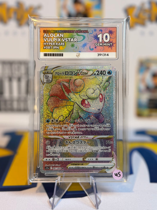 2022 Incandescent Arcana - Alolan Vulpix VStar - Gem Mint 10